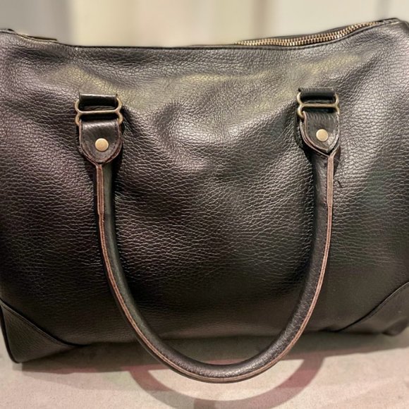 American Apparel Black Leather Handbag - Picture 5 of 7